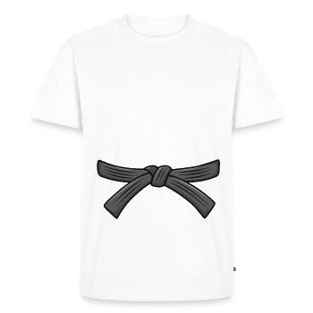 Karate Black Belt Karate Trainer Gift - Men's Premium Organic T-Shirt - white - Front - Nico (187cm)