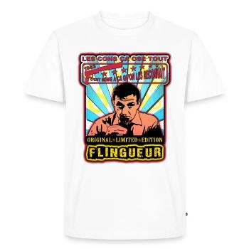 les cons ça ose tout lino ventura - T-shirt Premium bio Homme - blanc - Devant - Nico (187cm)