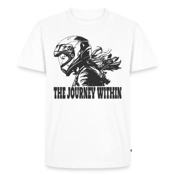 Le voyage à l’intérieur - T-shirt Premium bio Homme - blanc - Devant - Nico (187cm)