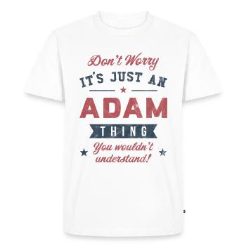 Its an Adam thing - Men's Premium Organic T-Shirt - white - Front - Nico (187cm)
