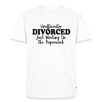 Funny Divorce Celebration End of Marriage Happy - Men's Premium Organic T-Shirt - white - Front - Nico (187cm)
