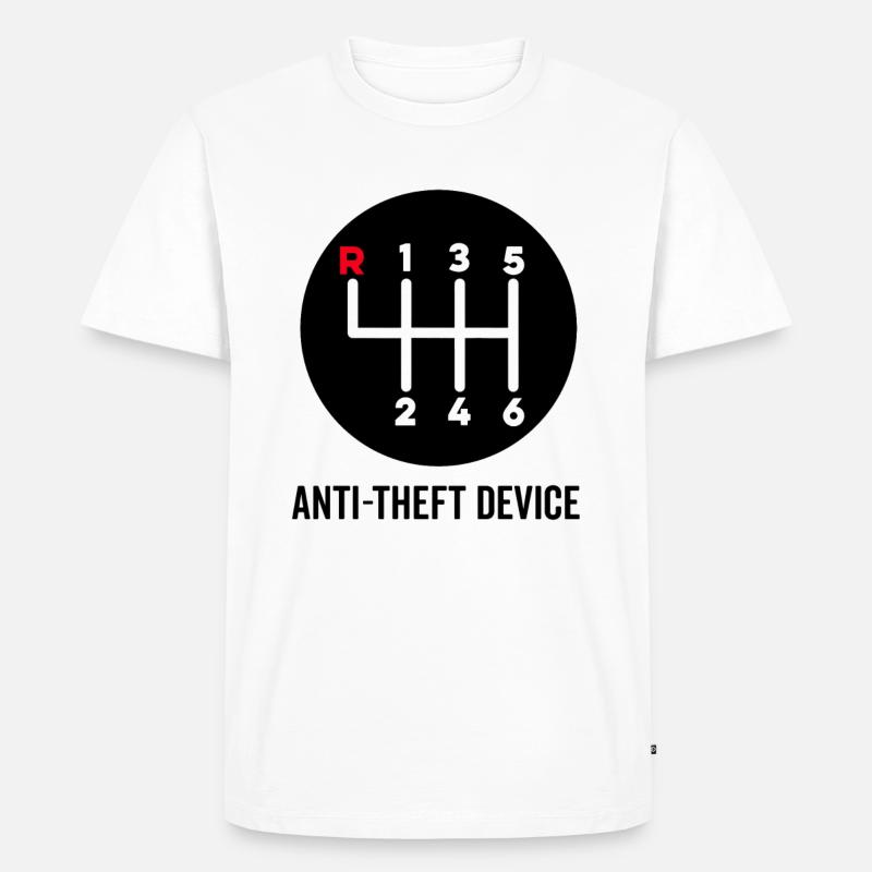 Diebstahlsicherung Schaltgetriebe Schaltgetriebe Schaltgetriebe - Männer Premium Bio T-Shirt - Weiß