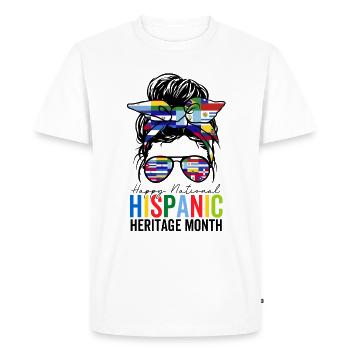 Mois national du patrimoine hispanique hispano-américain - T-shirt Premium bio Homme - blanc - Devant - Nico (187cm)