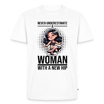 Hip Replacement Surgery Arthroplasty - Men's Premium Organic T-Shirt - white - Front - Nico (187cm)