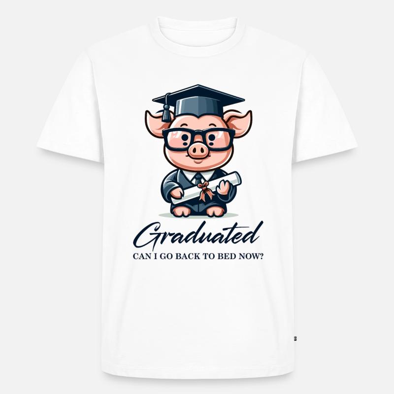 Hochschulabsolvent Abschluss Absolvent - Männer Premium Bio T-Shirt - Weiß