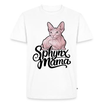 Chat Sphynx Drôle Kitty Mama Sans Poils, Sans Poils - T-shirt Premium bio Homme - blanc - Devant - Nico (187cm)