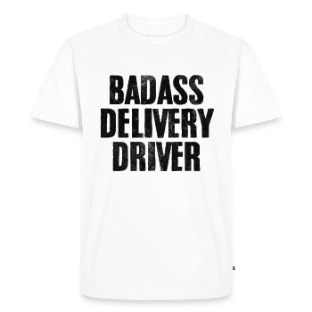 Badass Delivery Driver Funny Delivery Dash - Men's Premium Organic T-Shirt - white - Front - Nico (187cm)