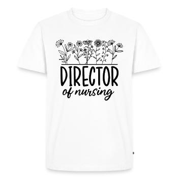 Director Of Nursing Funny Nurse Wildflower - Men's Premium Organic T-Shirt - white - Front - Nico (187cm)