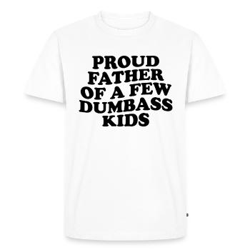 Fier père de quelques enfants stupides Papa fier - T-shirt Premium bio Homme - blanc - Devant - Nico (187cm)