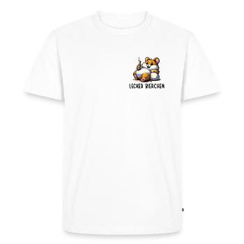 DELICIOUS BEER Sad Hamster Meme - Men's Premium Organic T-Shirt - white - Front - Nico (187cm)