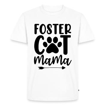 Foster Cat Mama Shelter Rescue Cat Mom Animal - Men's Premium Organic T-Shirt - white - Front - Nico (187cm)