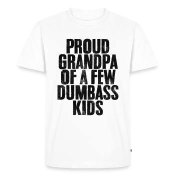 Fier grand-père de quelques enfants stupides grand-père - T-shirt Premium bio Homme - blanc - Devant - Nico (187cm)