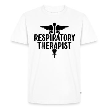 Respiratory Therapist Pulmonary Funny Respiratory - Men's Premium Organic T-Shirt - white - Front - Nico (187cm)