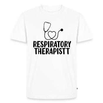Respiratory Therapist Lung Health Support - Men's Premium Organic T-Shirt - white - Front - Nico (187cm)