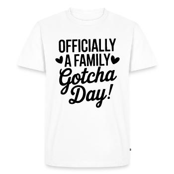 Officiellement une adoption amusante en famille - T-shirt Premium bio Homme - blanc - Devant - Nico (187cm)