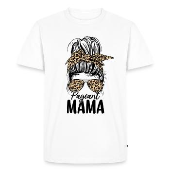 Pageant Mama Messy Bun Leopard Beauty Contest - Men's Premium Organic T-Shirt - white - Front - Nico (187cm)