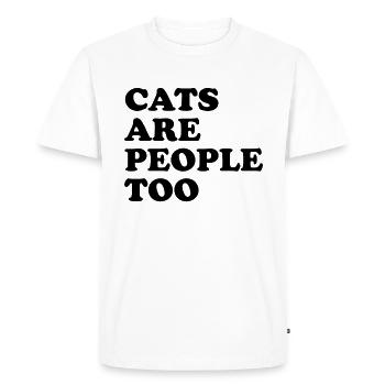 Les chats sont des gens trop miaou Chaton Drôle Chat Animal - T-shirt Premium bio Homme - blanc - Devant - Nico (187cm)
