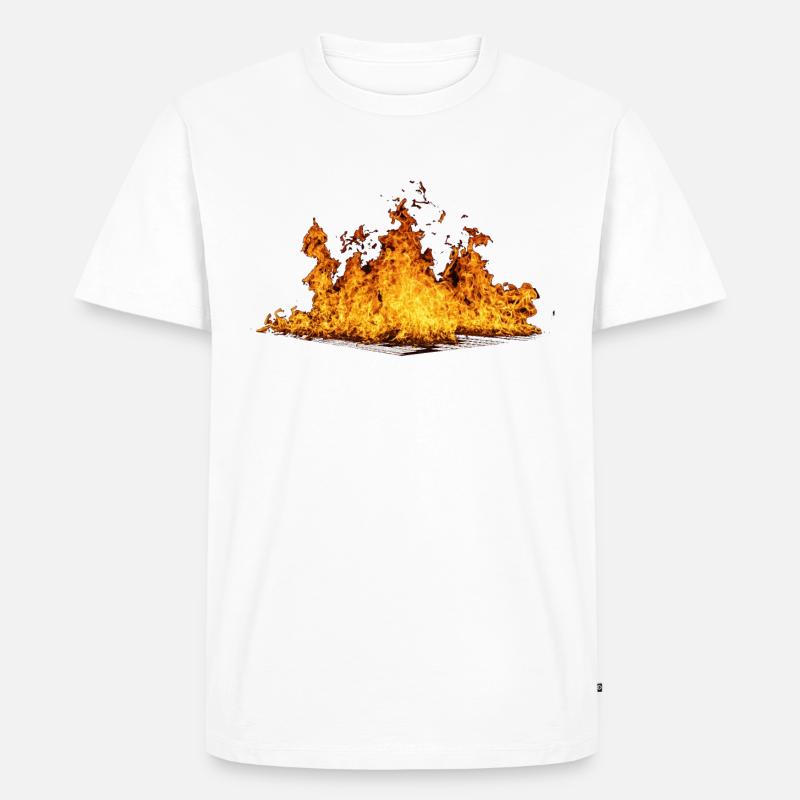 Feuer - Männer Premium Bio T-Shirt - Weiß