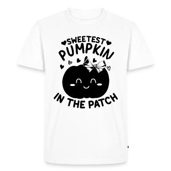 Citrouille la plus douce de la famille I Halloween Citrouille douce - T-shirt Premium bio Homme - blanc - Devant - Nico (187cm)