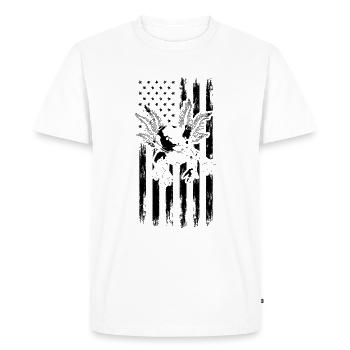 Axolotl Camouflage Flag Axolotl Camouflage - Men's Premium Organic T-Shirt - white - Front - Nico (187cm)