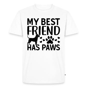Mon meilleur ami a des pattes - Dog Owner Cute Dog Lover - T-shirt Premium bio Homme - blanc - Devant - Nico (187cm)