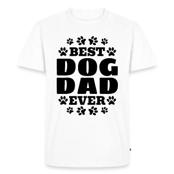 Meilleur père de chien de tous les temps - Propriétaire de chien de compagnie Mignon amoureux des chiens D - T-shirt Premium bio Homme - blanc - Devant - Nico (187cm)
