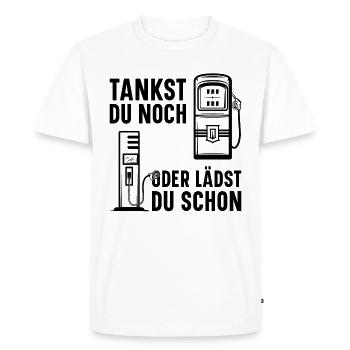 Electric car charging station E-car filling station electric - Men's Premium Organic T-Shirt - white - Front - Nico (187cm)