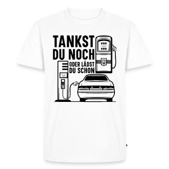 Electric car filling station E-car charging station electric - Men's Premium Organic T-Shirt - white - Front - Nico (187cm)