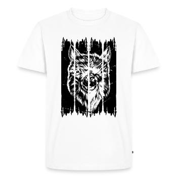 Alpaca Llama Head Llama Farmer - Llamas Llama Alpa - Men's Premium Organic T-Shirt - white - Front - Nico (187cm)
