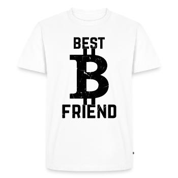 Bitcoin Best Friend Bitcoin Lover - Bitcoins - T-shirt Premium bio Homme - blanc - Devant - Nico (187cm)