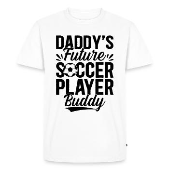 Soccer Kids - Daddy's Future Soccer Player Buddy - Men's Premium Organic T-Shirt - white - Front - Nico (187cm)
