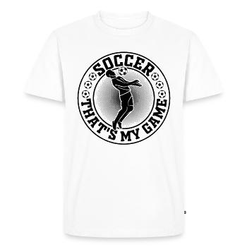 Soccer That's My Game - Soccer Player - Men's Premium Organic T-Shirt - white - Front - Nico (187cm)