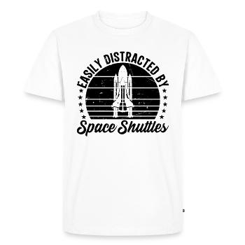 Vaisseau spatial de voyage spatial facilement distrait par l’espace - T-shirt Premium bio Homme - blanc - Devant - Nico (187cm)