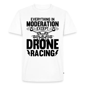 Drone Pilot - Everything In Moderation Except Dron - Men's Premium Organic T-Shirt - white - Front - Nico (187cm)