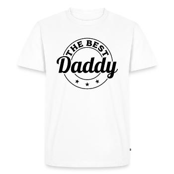 Le meilleur papa - Father’s Day Daddy - T-shirt Premium bio Homme - blanc - Devant - Nico (187cm)