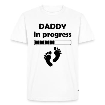 Daddy In Progress - Father's Day Daddy to be - Men's Premium Organic T-Shirt - white - Front - Nico (187cm)