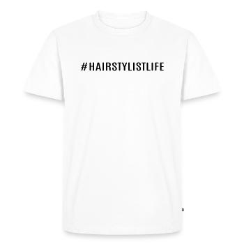 #Hairstylistlife - Coiffeur Coiffeur - T-shirt Premium bio Homme - blanc - Devant - Nico (187cm)