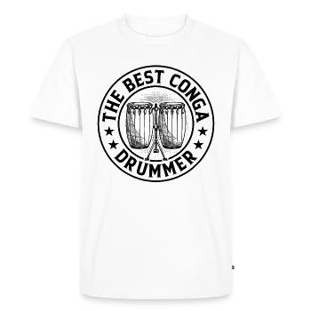 Le meilleur batteur de Conga - Conga Musician Conga - T-shirt Premium bio Homme - blanc - Devant - Nico (187cm)
