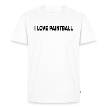 Paintball Player - I love Paintball - Men's Premium Organic T-Shirt - white - Front - Nico (187cm)