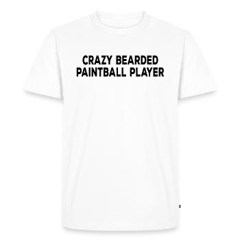 Paintball Player - Crazy Bearded Paintball Player - Men's Premium Organic T-Shirt - white - Front - Nico (187cm)