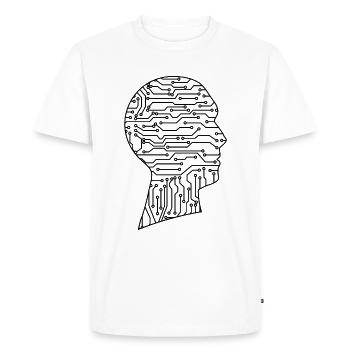 AI Artificial Intelligence Robot AI Machines - Men's Premium Organic T-Shirt - white - Front - Nico (187cm)