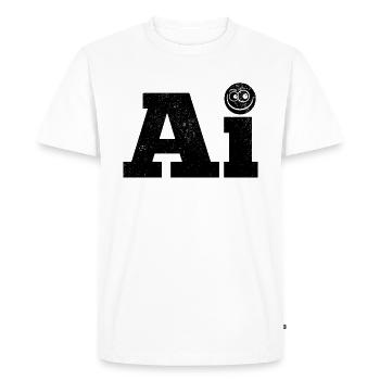 Funny Ai Artificial Intelligence - Men's Premium Organic T-Shirt - white - Front - Nico (187cm)