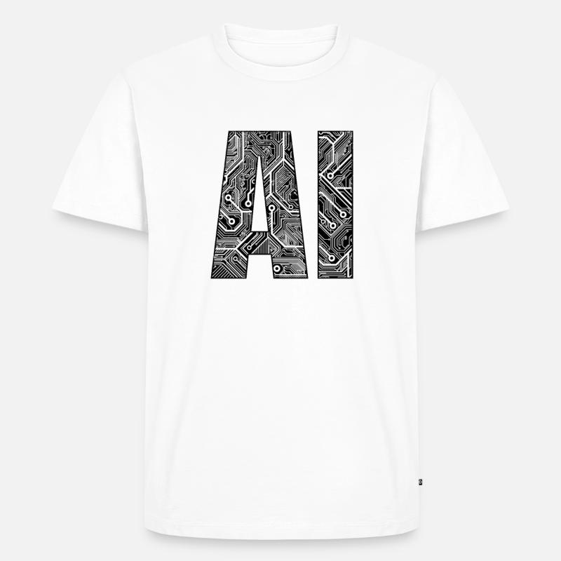 AI - Artificial Intelligence Machine Learning - Männer Premium Bio T-Shirt - Weiß