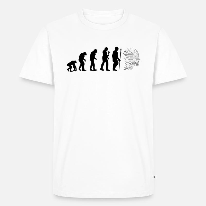 Artificial Intelligence Evolution Artificial Intel - Männer Premium Bio T-Shirt - Weiß