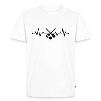 Joueur de ballon-balai bâton de ballon-balai ballon-balai Heartbe - T-shirt Premium bio Homme - blanc - Devant - Nico (187cm)