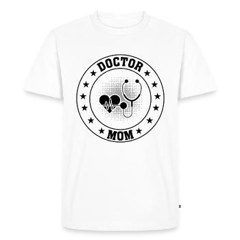 Docteur Maman - T-shirt Premium bio Homme - blanc - Devant - Nico (187cm)
