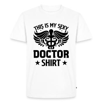 C’est ma chemise de médecin sexy drôle médecin médical - T-shirt Premium bio Homme - blanc - Devant - Nico (187cm)