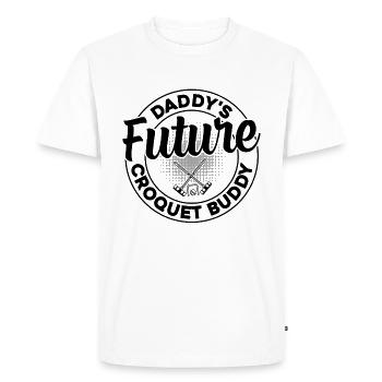 Daddy's Future Croquet Buddy - Baby Croquet - Men's Premium Organic T-Shirt - white - Front - Nico (187cm)