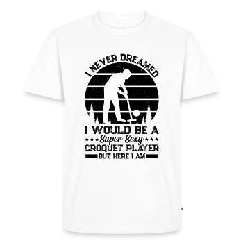 Jeu de Croquet - Joueur de Croquet Super Sexy - T-shirt Premium bio Homme - blanc - Devant - Nico (187cm)