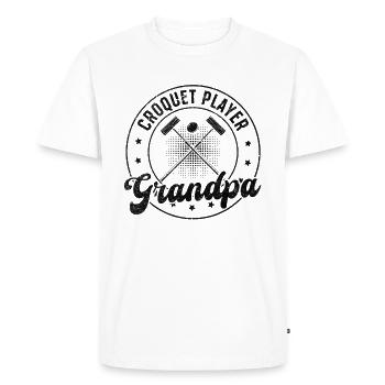 Joueur de croquet grand-père - Jeu de croquet Croquet Gran - T-shirt Premium bio Homme - blanc - Devant - Nico (187cm)